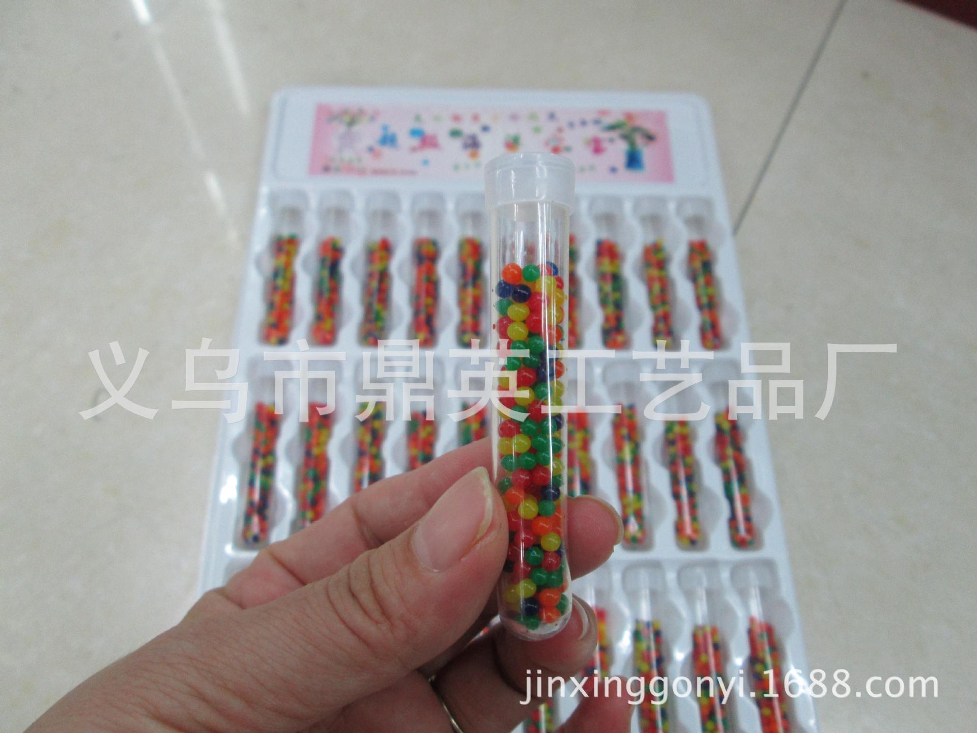 鼎浩 2025新款水晶彩泥 吸水珠WATER BEADS DIY 营养土无土栽培泡大珠水宝宝 40只/卡 地摊解压玩具详情7