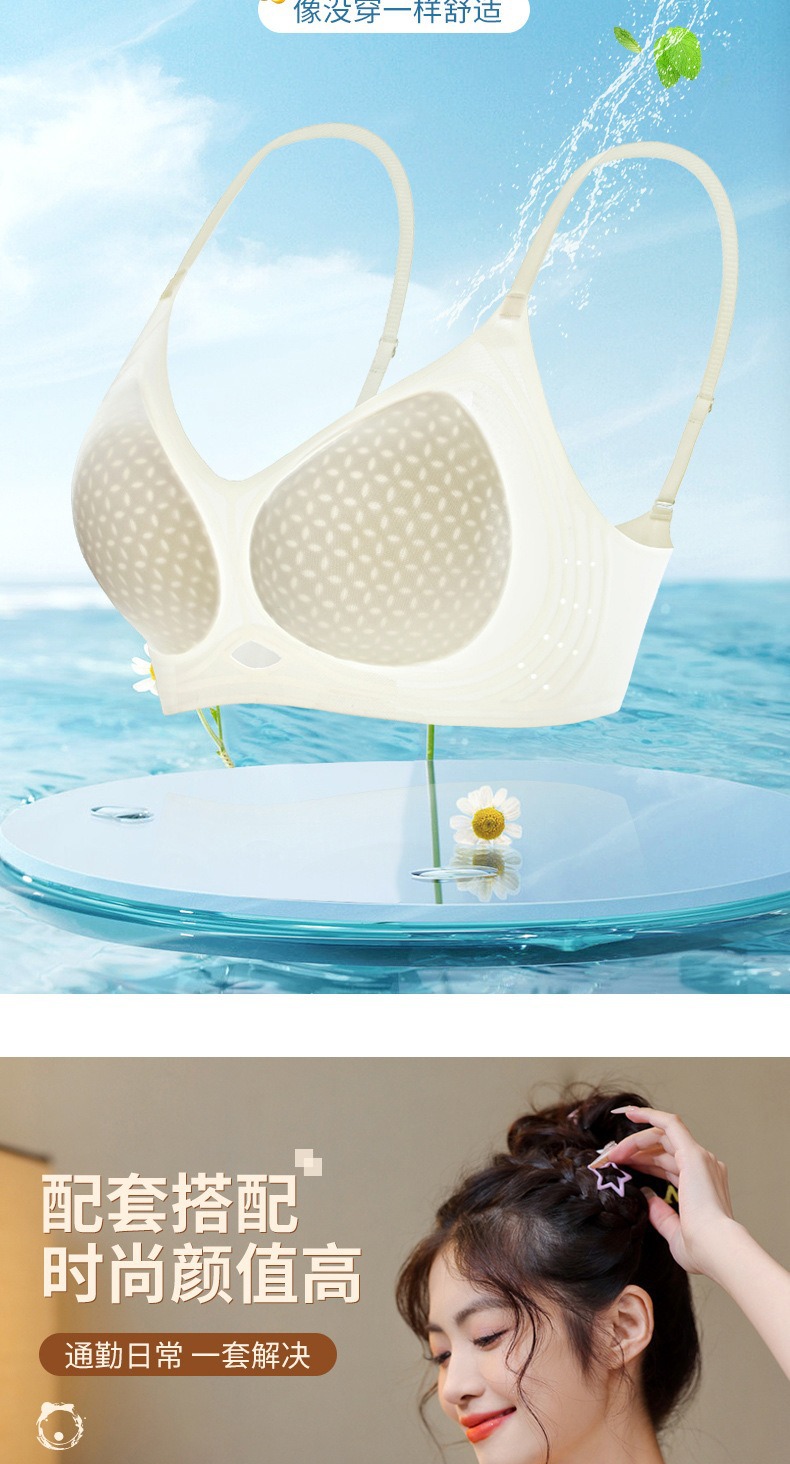 无痕内衣超薄款女夏聚拢显大提拉上托防下垂舒适无钢圈软支撑文胸详情15