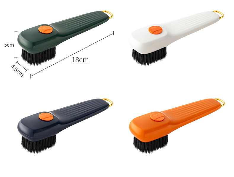 家用鞋刷按压式加液洗鞋刷多功能大容量储液长柄软毛刷衣物清洁刷详情6