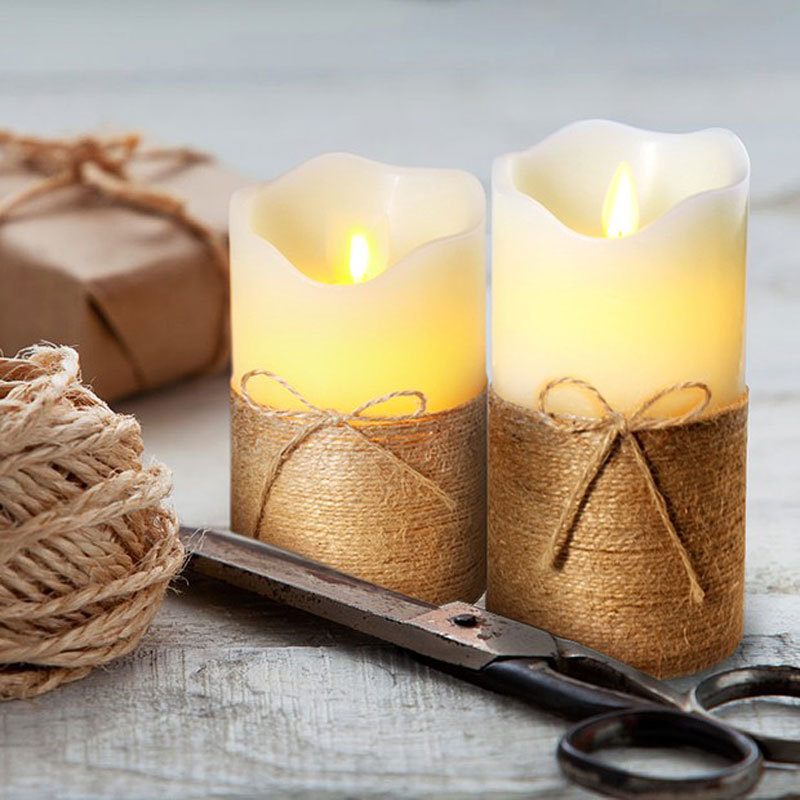 Three-piece set of simulated swinging flame led candles, remote control electronic candles, decorative handicrafts and ornaments pic 2