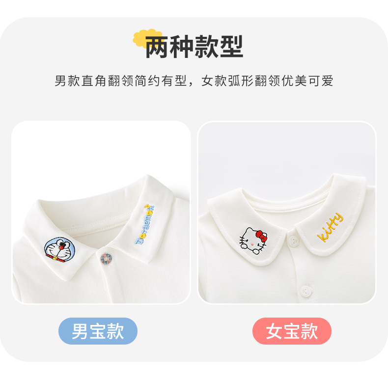 婴儿衣服春装宝宝打底衫翻领儿童卡通长袖衬衫纯棉男女童T恤上衣详情8