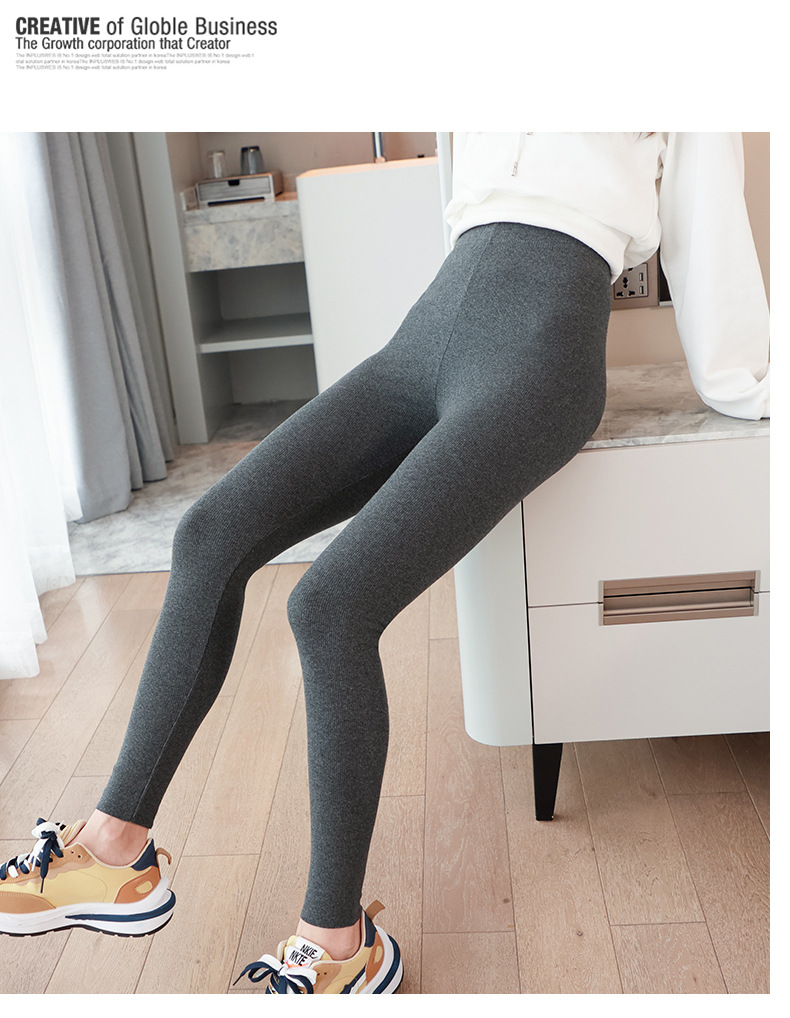 For the 2022 autumn and winter season, women can wear high-waisted, slimming, high-elastic and warm leggings on the outside pic 29