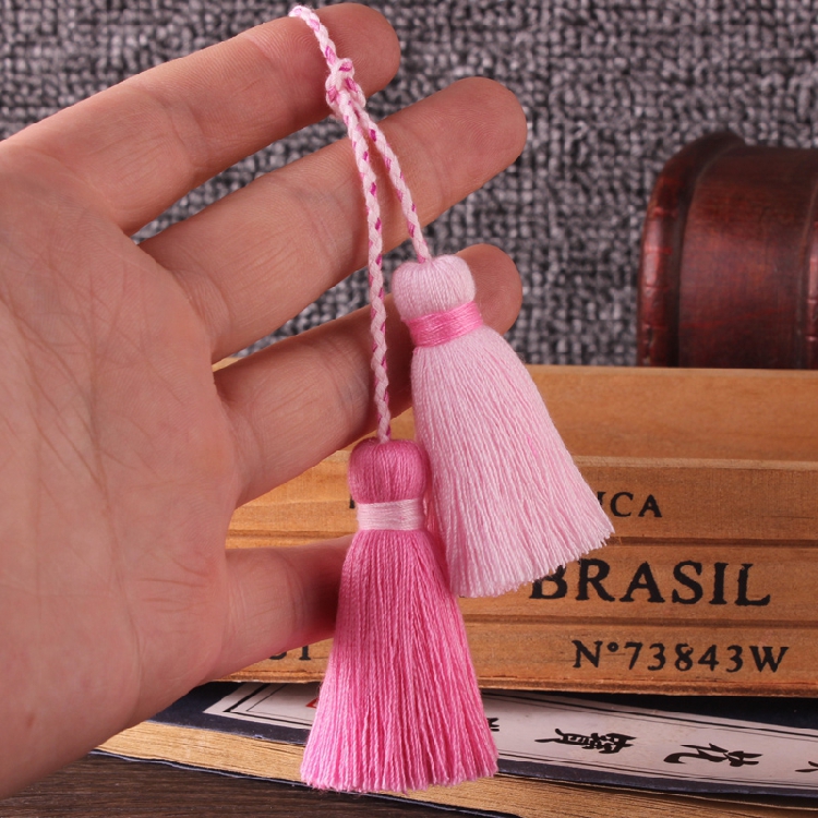 New color-offset double-ended cotton thread tassel handcrafted clothing, cheongsam with lapel button and Chinese-style classical tassel pendant pic 36