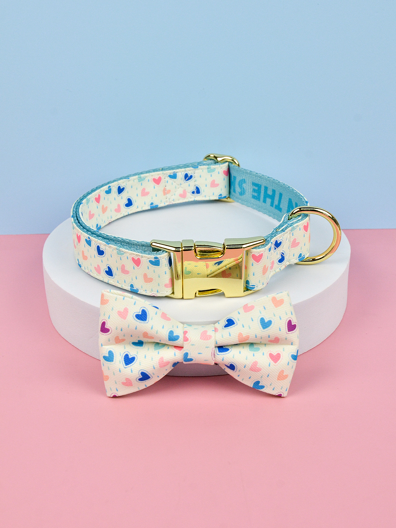 唛迪跨境新品春夏INS风重工合金配件蝴蝶结宠物猫狗项圈脖圈套装插扣金属宠物项圈详情9