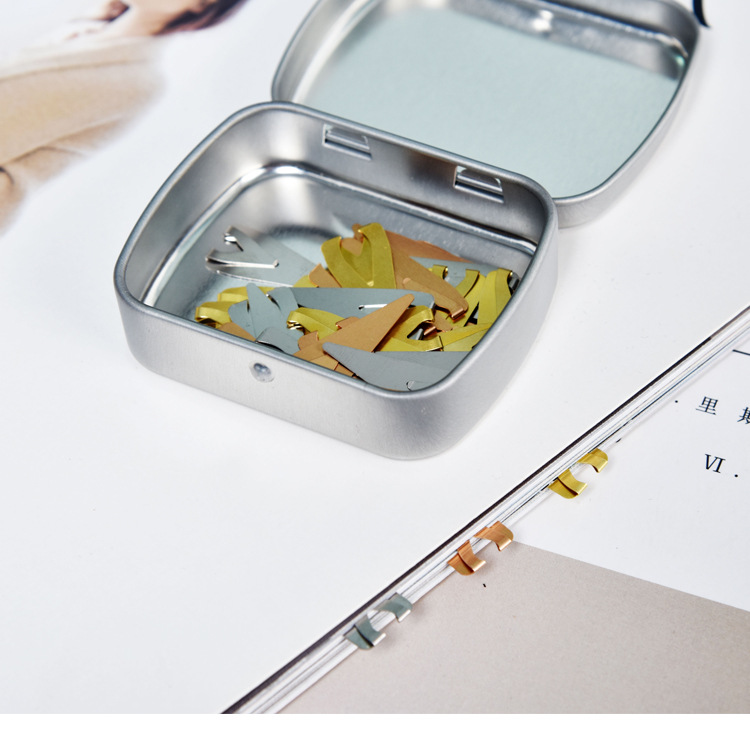 Creative bookmarks, retro hollowed-out stainless steel metal bookmarks, mini and cute teardrop pages, three-color stationery products pic 1