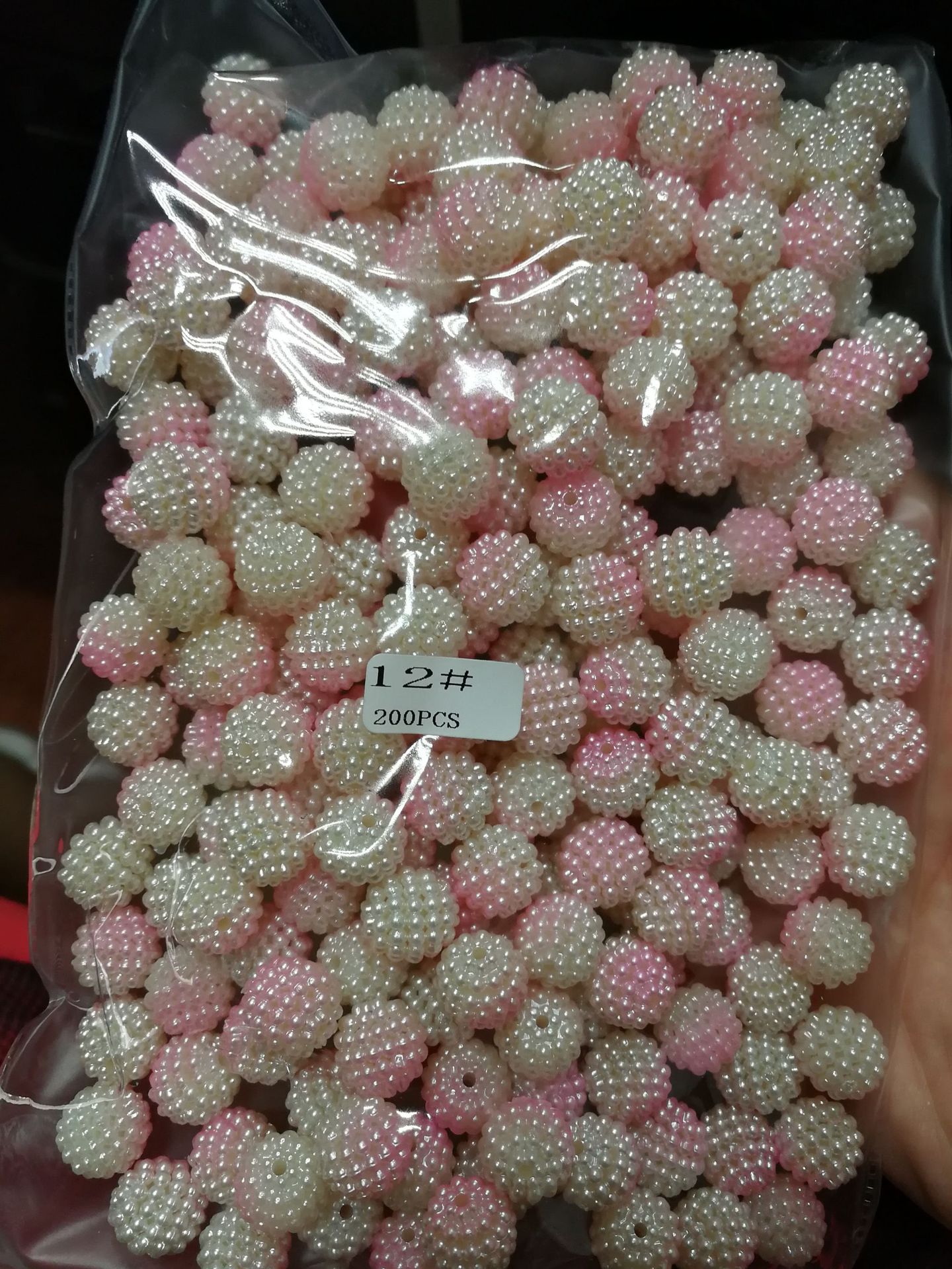 ABS imitation pearl multicolored perforated bayberry balls DIY clothing accessories, emerging products from Japan and South Korea pic 2