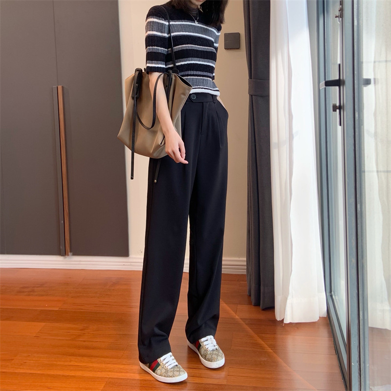 The self-retained w beauty Hidden meat creates a super model leg shape with a high waistline design, versatile and slimming suit pants and casual pants pic 17