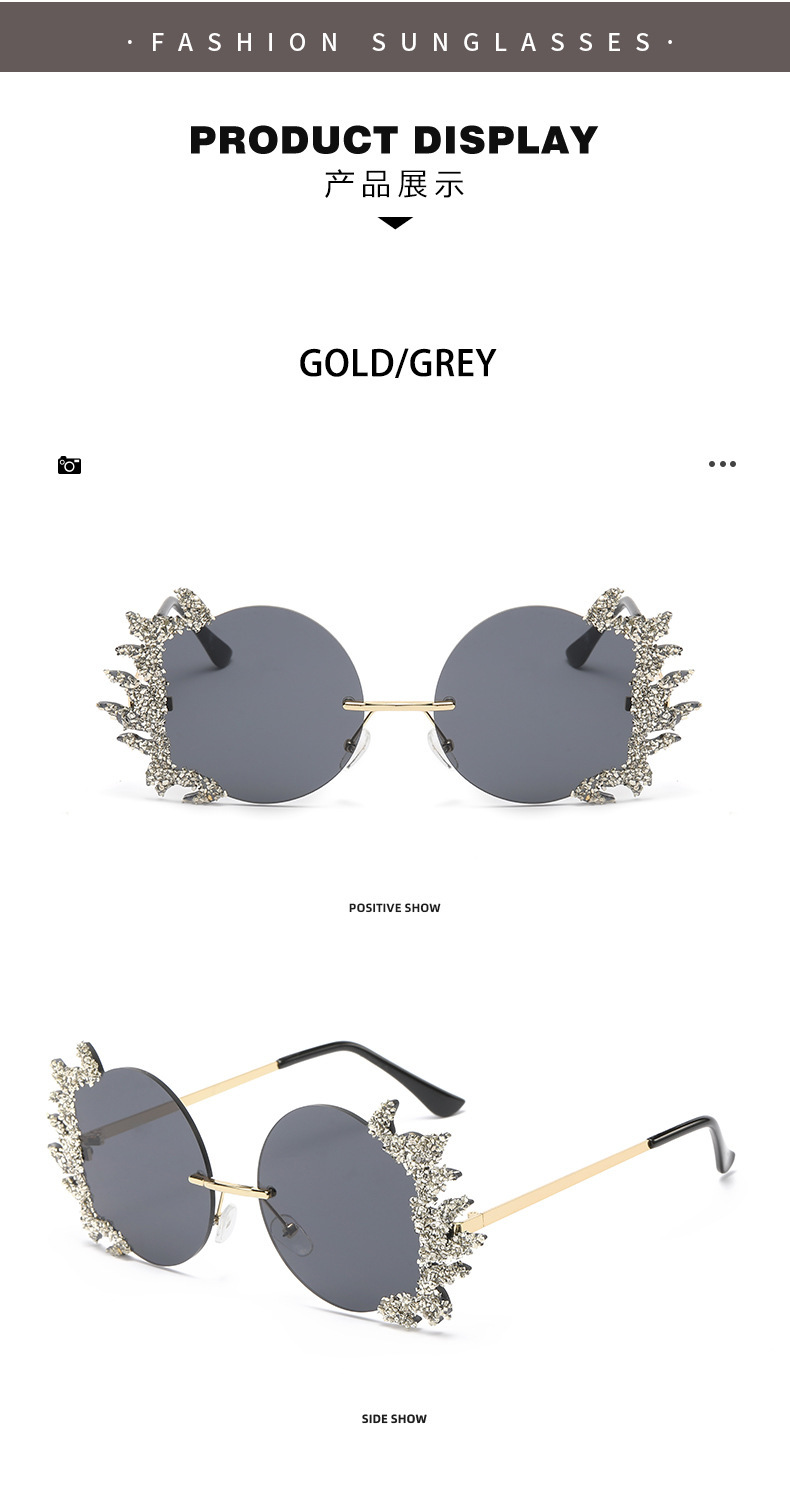 2023欧美大框架镶钻墨镜跨境潮流水晶钻石太阳眼镜户外防晒显瘦女详情7