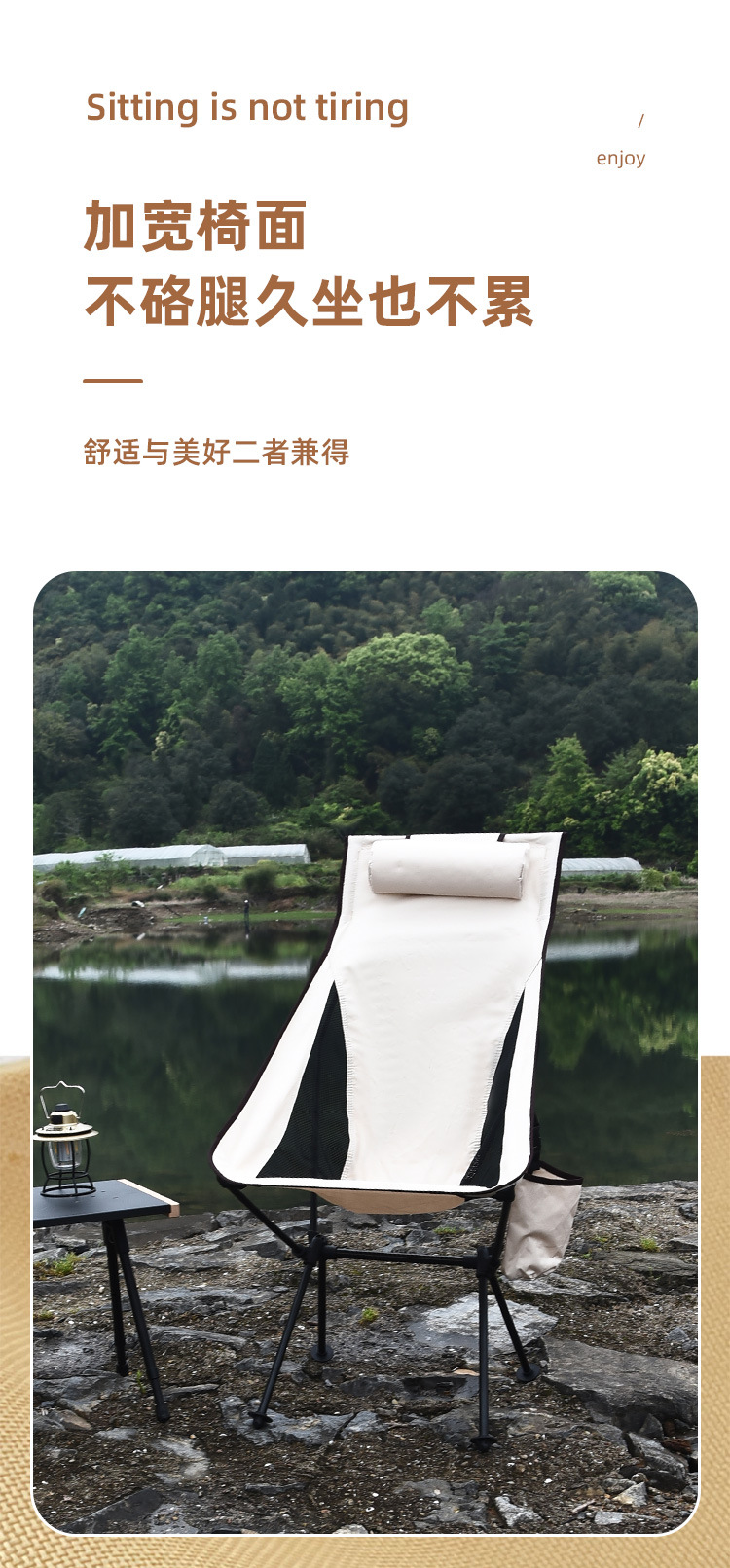 Available in four colors: 7075 folding chairs, moon chairs, lounge chairs, fishing chairs, cups, bags, and cushions for cross-border cross-border use pic 3