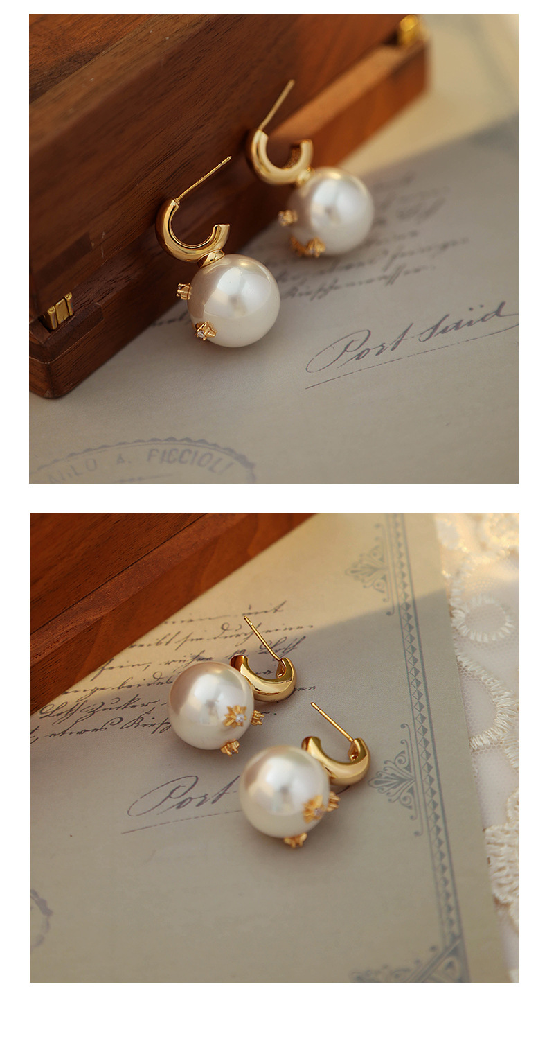 锆石珍珠耳环女批发高级感法式复古925银针耳钉跨境轻奢耳饰新品详情13