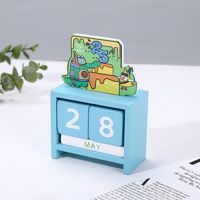 Creative 2022 Wooden calendar Desktop ornament, perpetual calendar decoration, cultural and creative festival Gift, desk calendar countdown pic 6