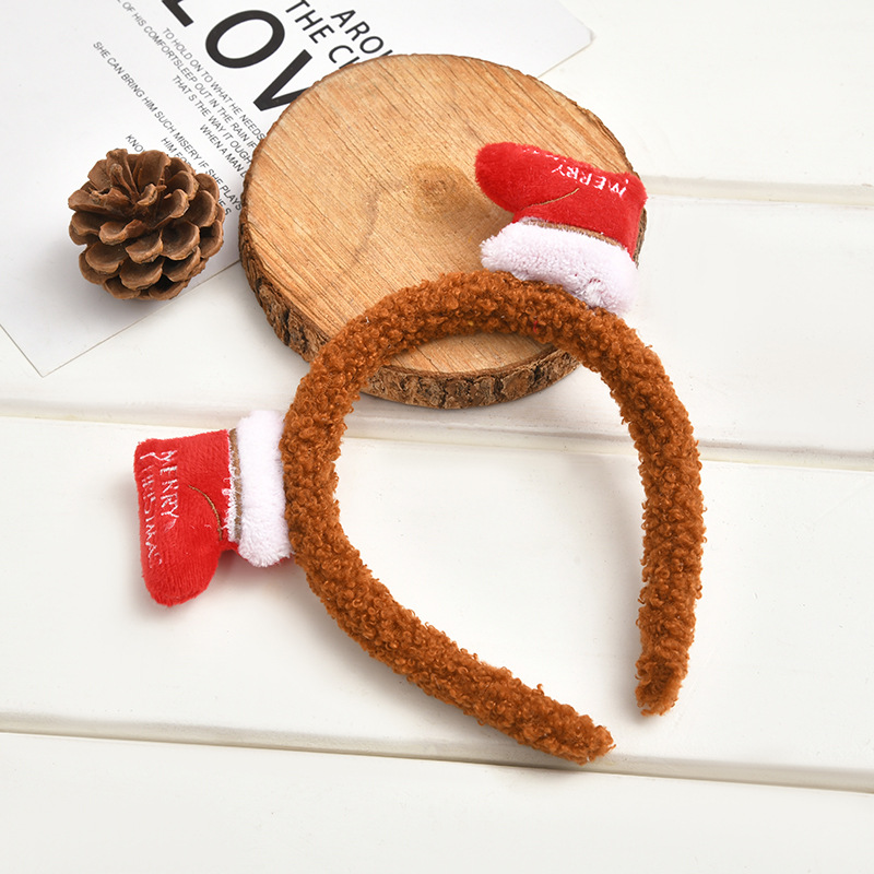 Christmas hairband, antler snowman, cute headband, Christmas hairpin, face wash makeup headband, hair pressing, hair accessory wholesale pic 12