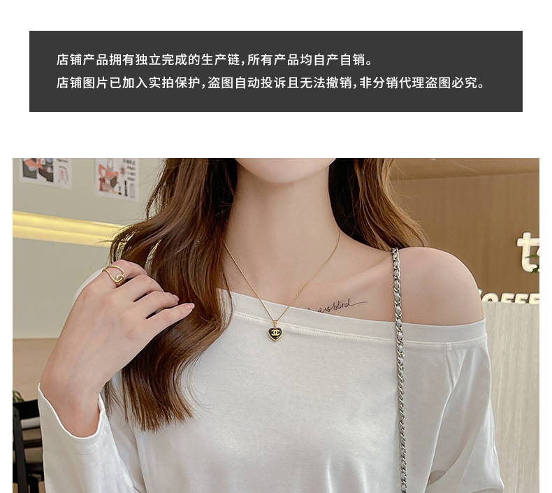 新款早春秋季露肩设计感长袖t恤女装打底衫高级感宽松可外穿上衣详情3