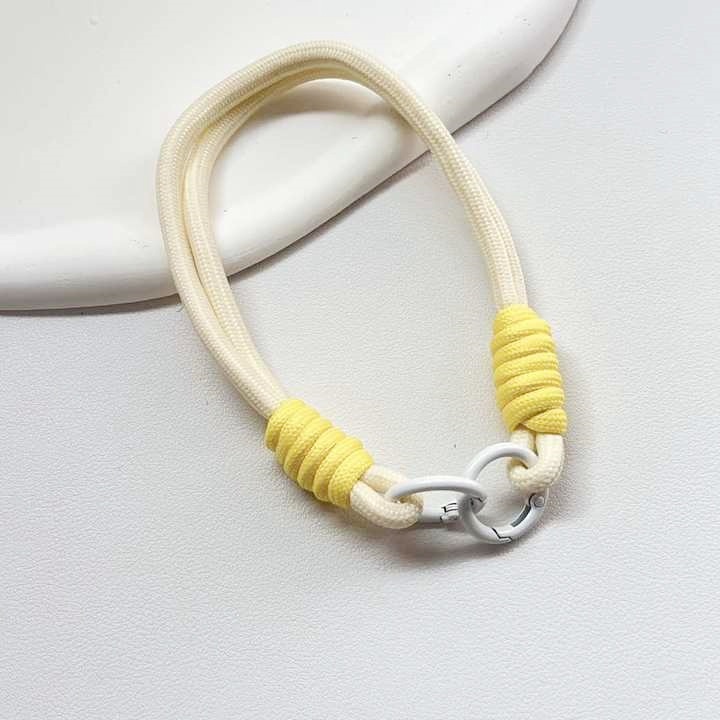 简约ins拼色编织绳短款手机挂绳ccd相机挂件手提挂饰男女腕带双扣详情24