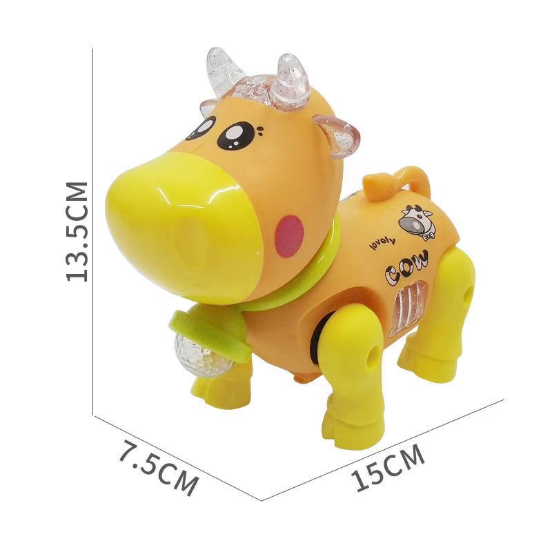 Wholesale of new street toys for the Year of the Ox 2021, featuring electric projection cows, colorful lights, music and walking cows pic 4