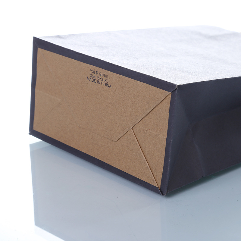 Customized eco-friendly high-end kraft paper gift bags, export kraft paper bags, general clothing packaging handbags pic 8