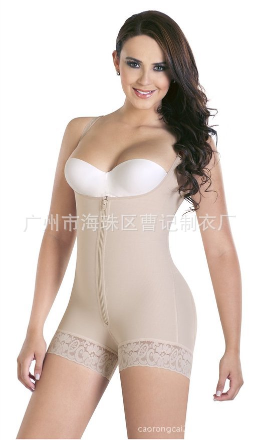 TOPMELON  爆款欧美连身收腰提臀紧身美体肥婆大码塑身衣D048详情46