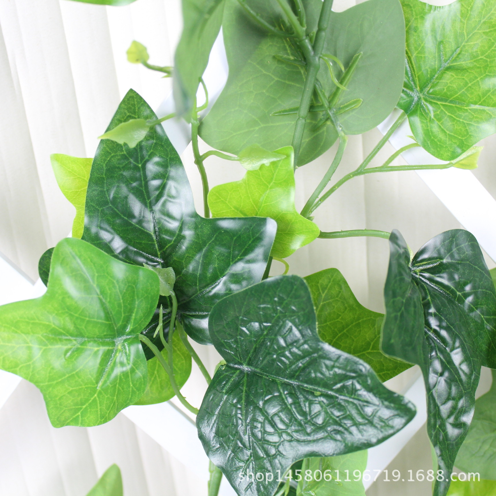 Simulated rubber, green ivy leaves, simulated vine, artificial leaves wholesale, artificial flowers for ceiling decoration, green vine, simulated climbing ivy pic 17