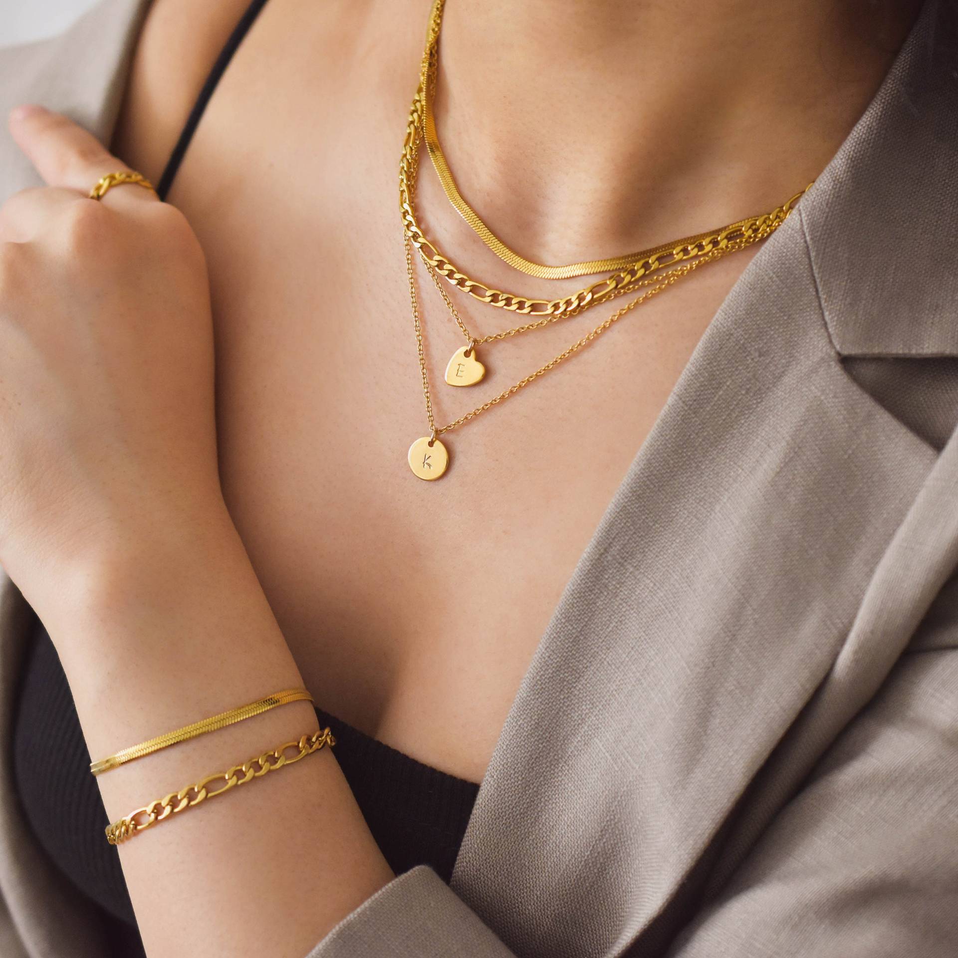 European and American cross-border stainless steel simple and versatile 18k gold plain chain, blade chain, twist chain, box chain, diy jewelry chain pic 16