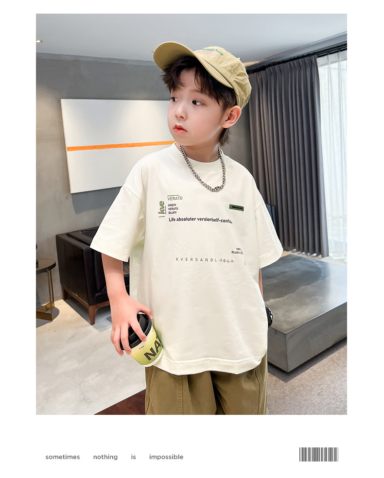 男童短袖T恤夏装2024新款儿童夏季纯棉上衣男孩中大童原创半袖潮t详情15