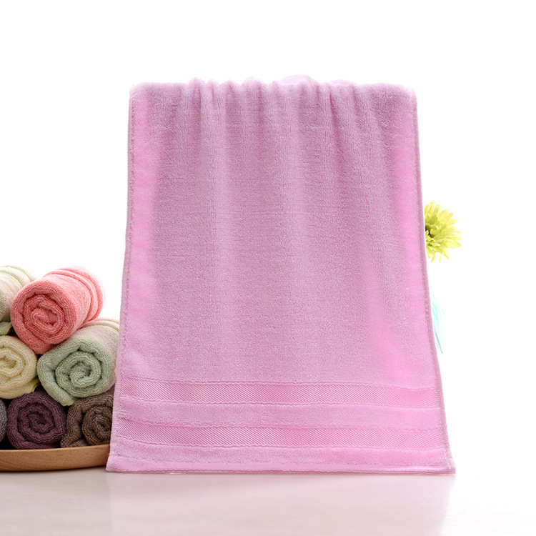 Wholesale of bamboo fiber double-segment towels, thickened household couple face towels, soft and absorbent multi-color towels for hair delivery pic 38