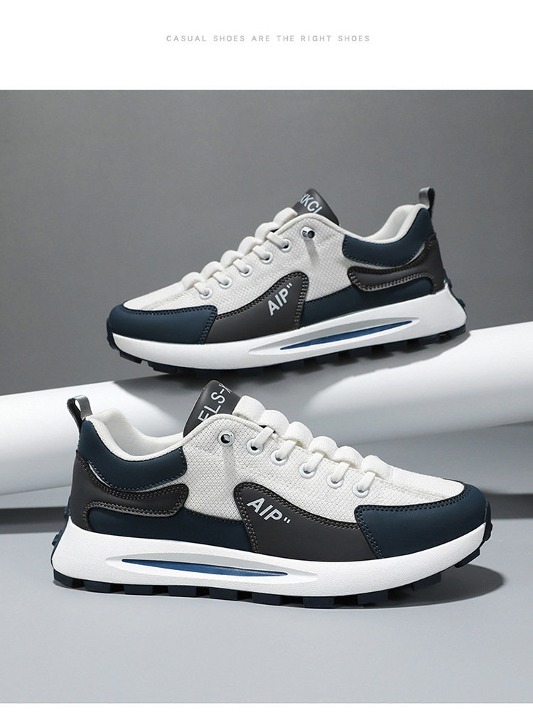 直播爆款男鞋2024新款男士休闲百搭透气网面潮鞋防滑跑步鞋子男详情6