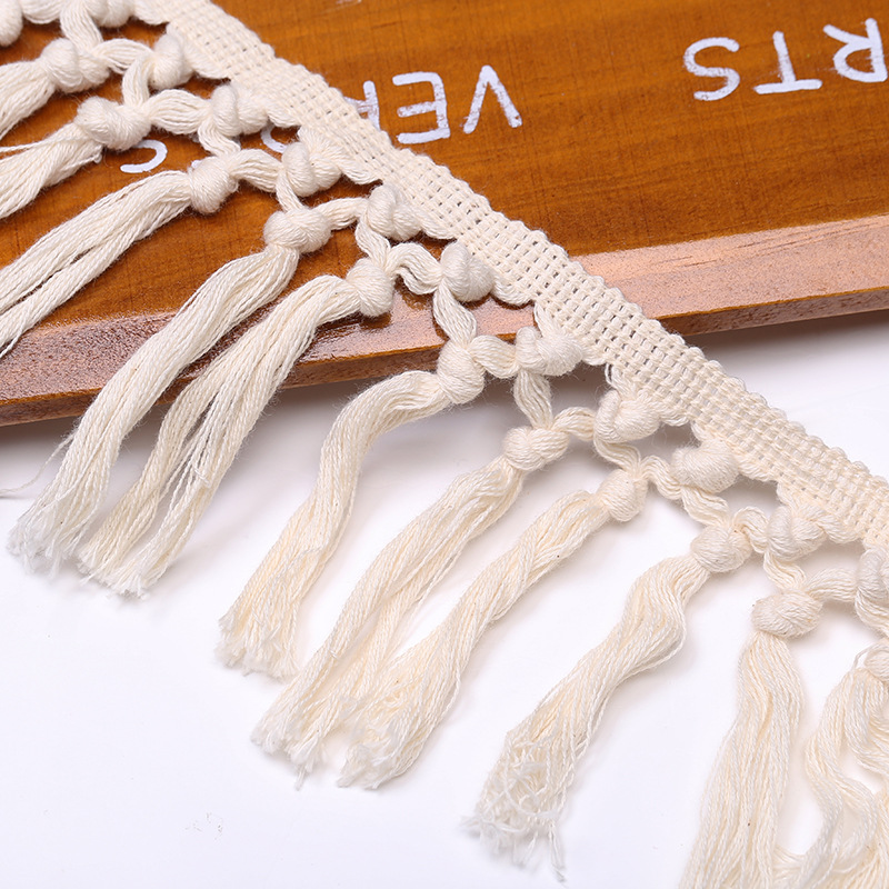 Factory direct supply of 10CM exquisite cotton extra-long tassel lace throw pillows/home items /DIY accessories pic 3