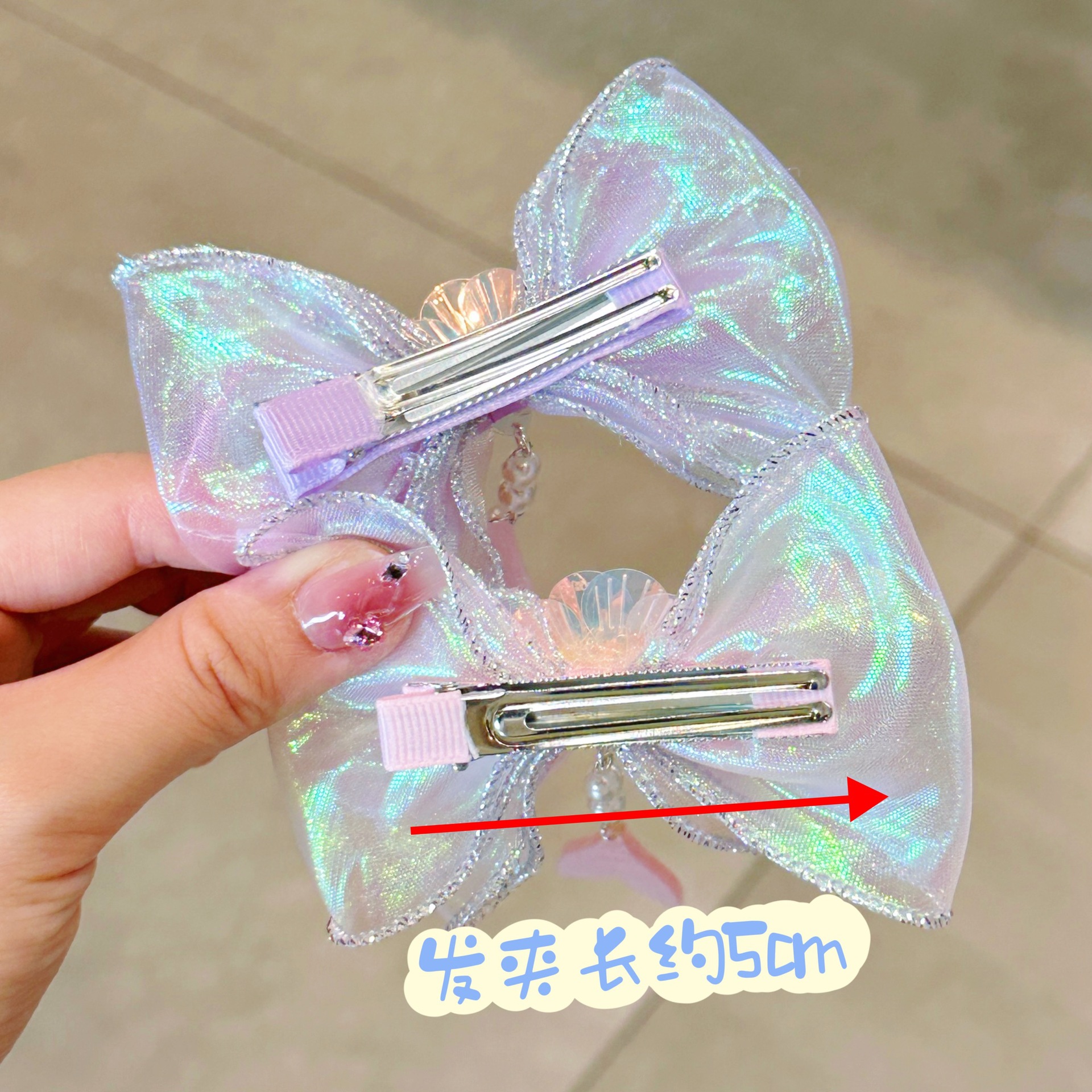 儿童日系 国潮系列精致鱼尾压夹可爱少女甜美超仙鸭嘴夹网红儿童发夹发饰详情21