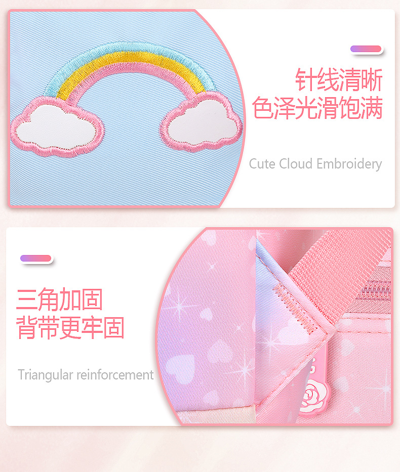 Wholesale of lightweight backpacks for boys and girls in the first grade, cute backpacks for girls, children and primary school students pic 18