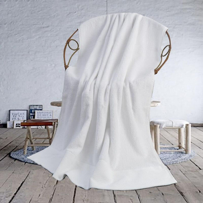 Five-star hotel pure cotton white thickened platinum satin small square towel bath towel pic 21