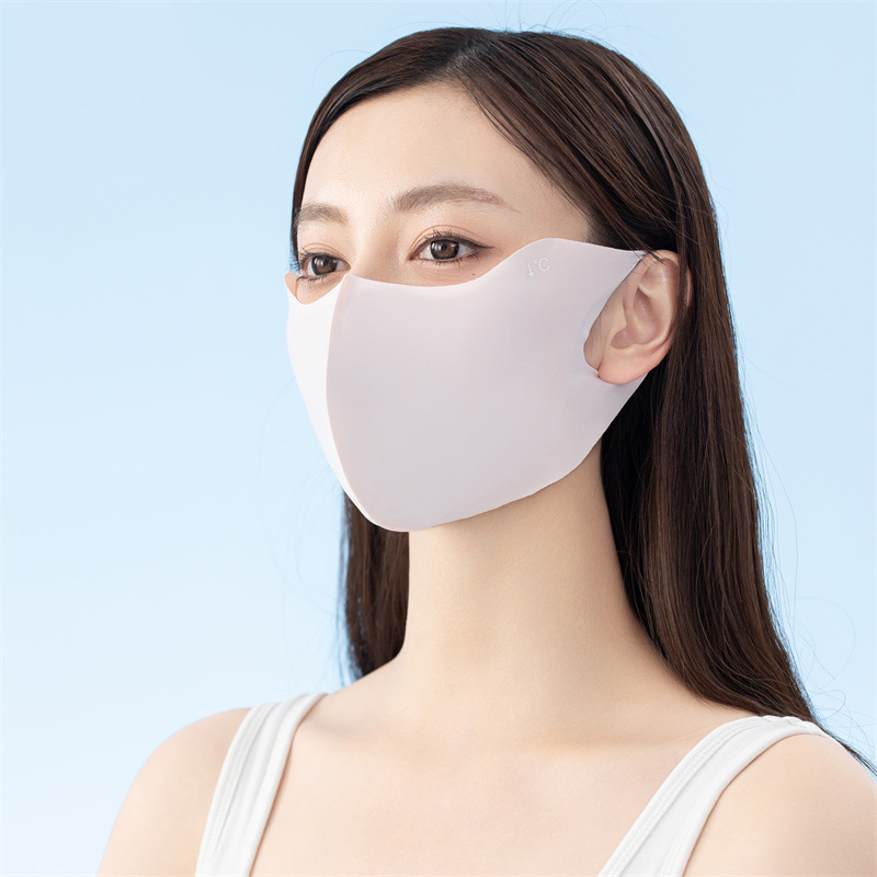 无痕一体防晒口罩防紫外线夏季冰感面罩薄款遮阳护眼口罩批发详情4