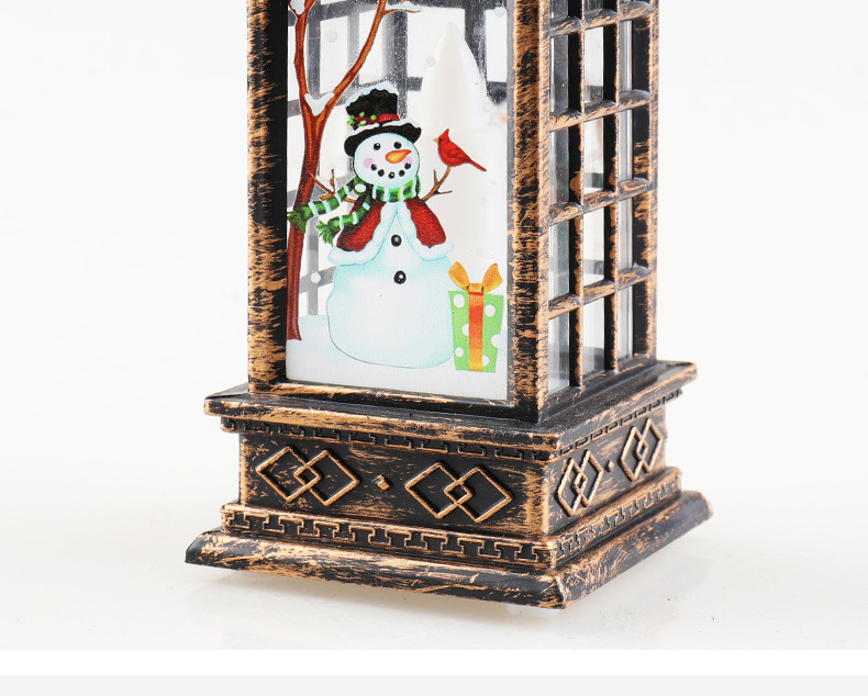 Cross-border new Christmas decorations: small wind lamps, retro phone booths, night lights, and creative Christmas gifts pic 12