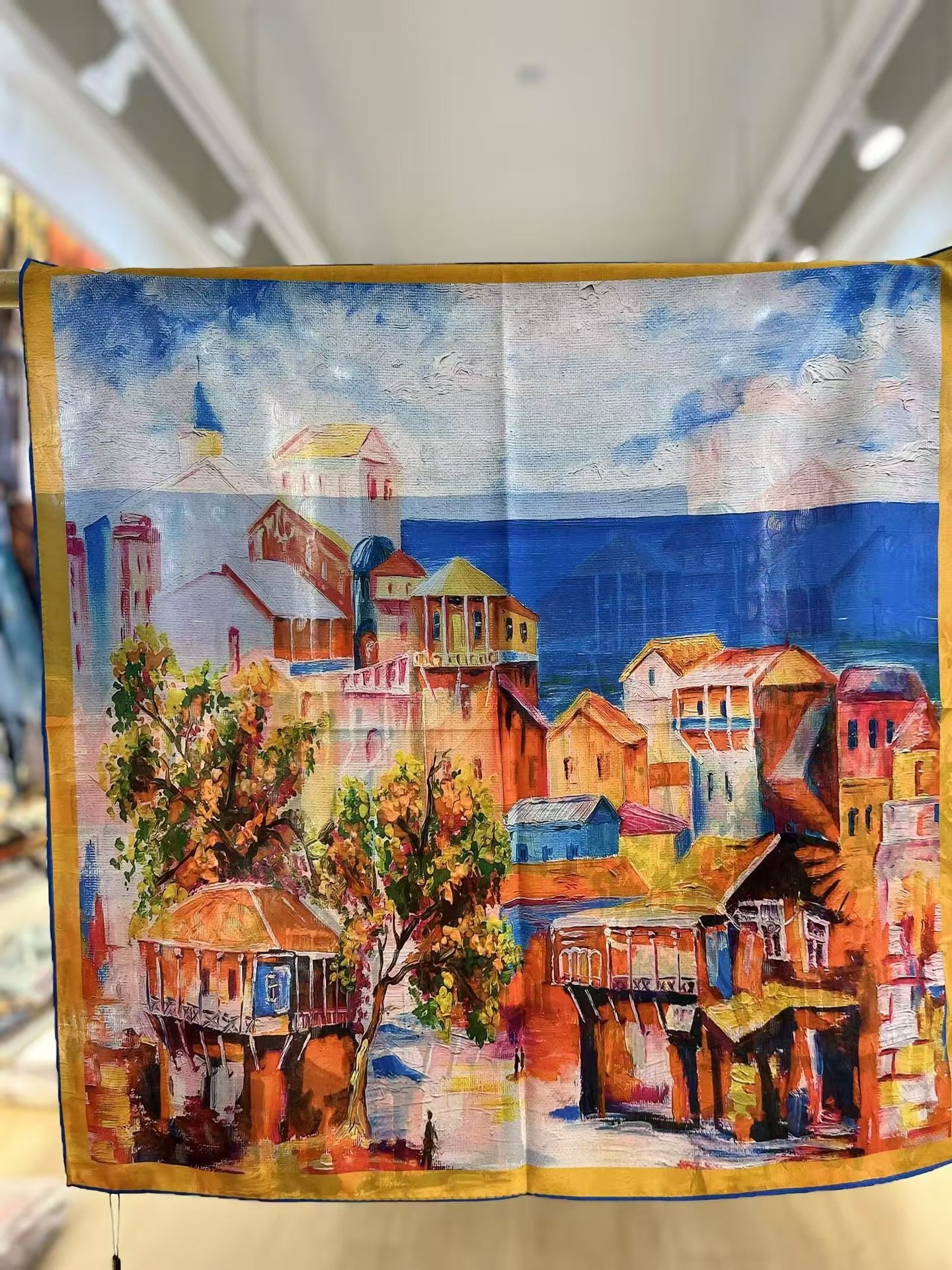 国潮香云纱花萝70*70新中式苏杭小方巾双面双色丝巾厂家代发扎染详情2