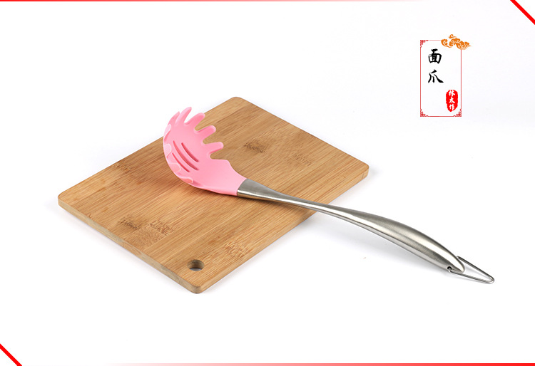 8-piece silicone kitchenware set, creative kitchen set, stainless steel high-temperature resistant spatula, non-stick pan, cross-border kitchenware pic 5