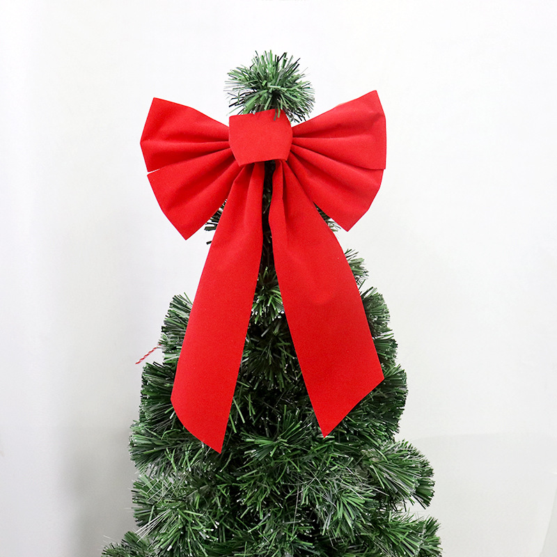 Wholesale red velvet fabric bows, Christmas decorative bows, red bows, Christmas bows pic 4