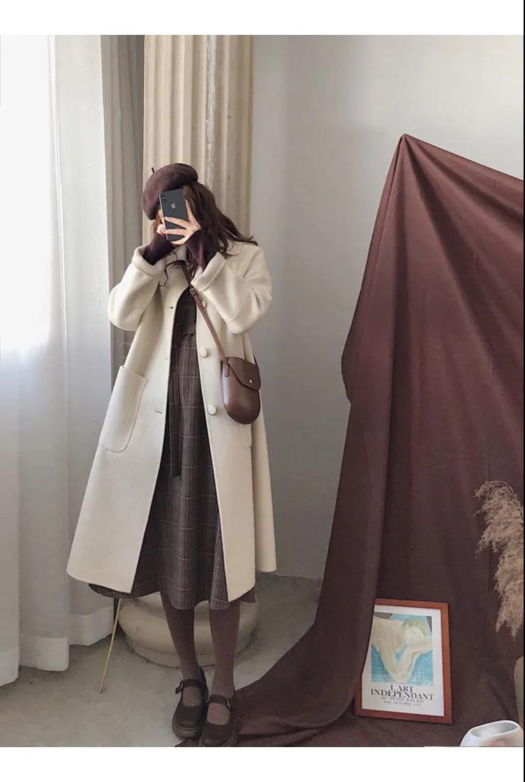POLO领呢子大衣女中长款毛呢外套2022秋冬流行小个子风衣外套女装详情17