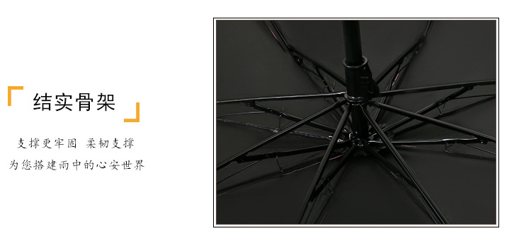 Creative folding black rubber umbrella, cute and fresh cherry three-fold sunshade umbrella, 8-bone manual sun protection and wind protection umbrella pic 5
