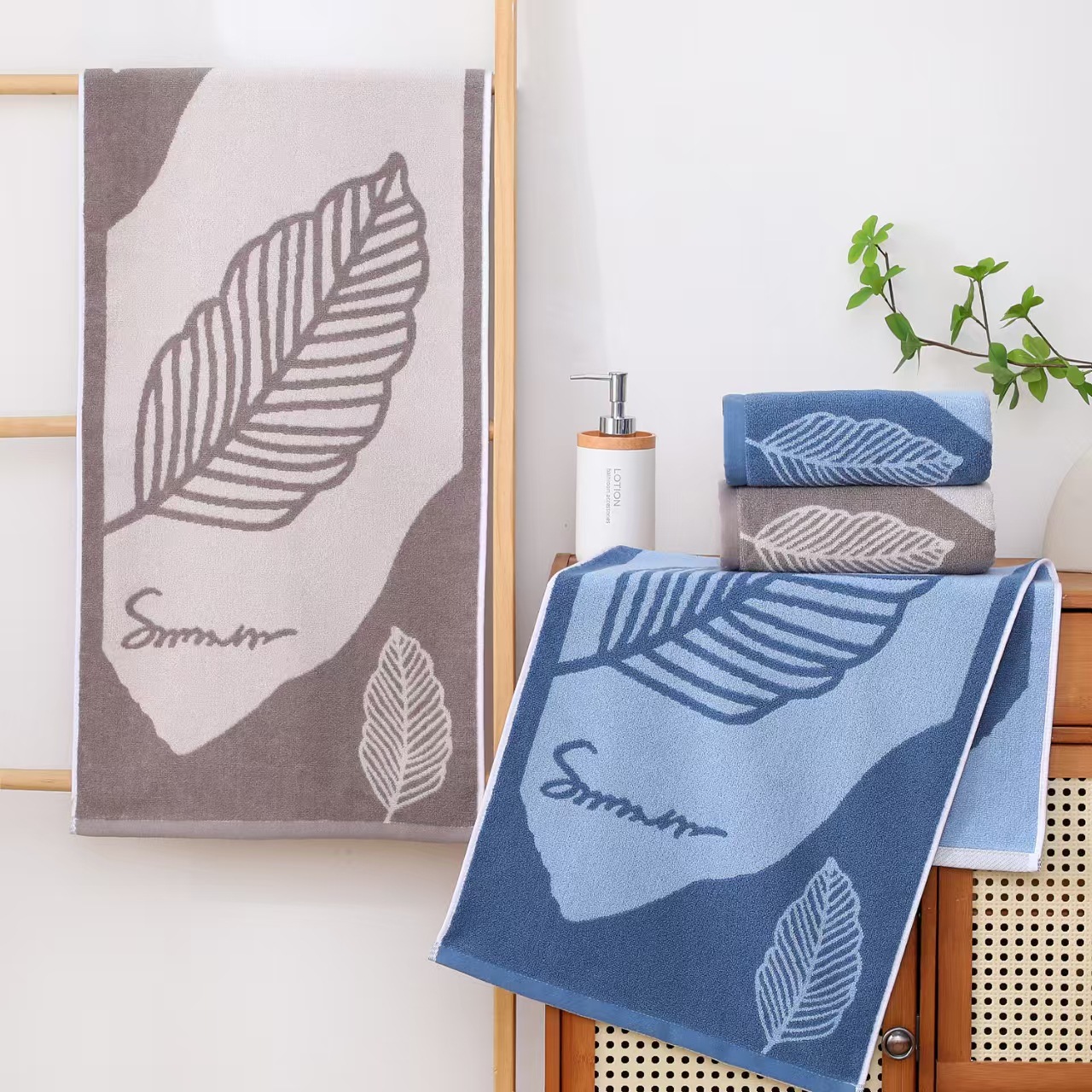 Wholesale of all-cotton household absorbent pure cotton Gao Yang face towels, thickened and soft adult bath towels for both men and women pic 23