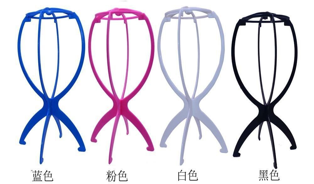 Pelucas soporte para la cabeza accesorios para el cuidado de la peluca soporte de plástico para la peluca cuatro colores opcional para la cabeza pic 2