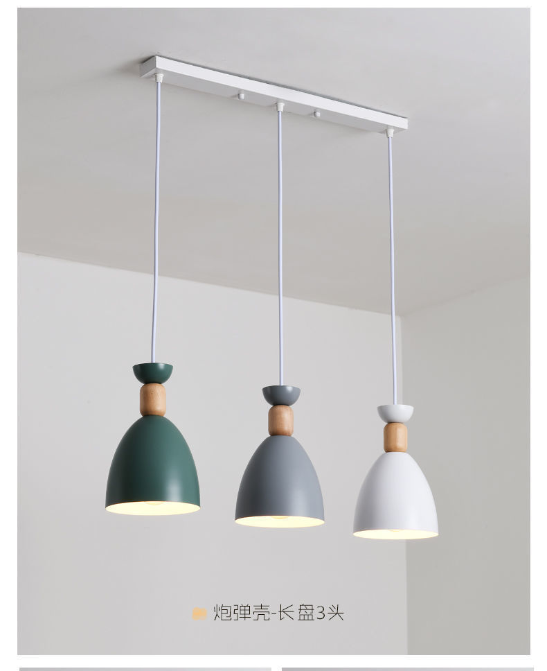 Restaurant chandelier, three-head table lamp, modern bar counter, small, simple and creative Nordic led dining room wholesale lighting fixtures pic 10