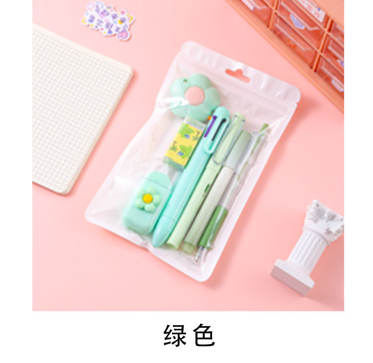 ins Simple stationery, high appearance level gel pen correction tape pencil set, student learning small gift stationery set pic 8