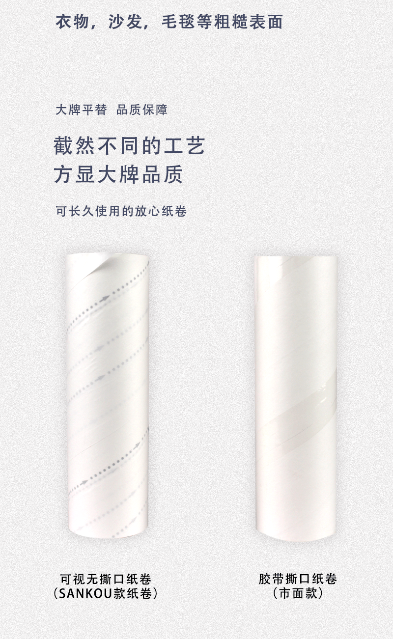 Independently produced bristle removers, oblique-tearing roller bristle removal brushes, cleaning tapes, bristle removal dust removal rolls, and dust removal paper sets pic 21