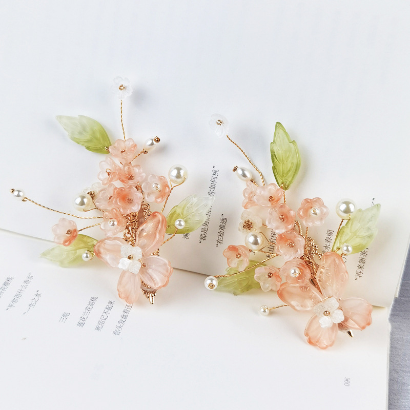 古风发饰工铃兰汉服头饰古典清新唯美复古流苏发夹古装对夹仙气详情4