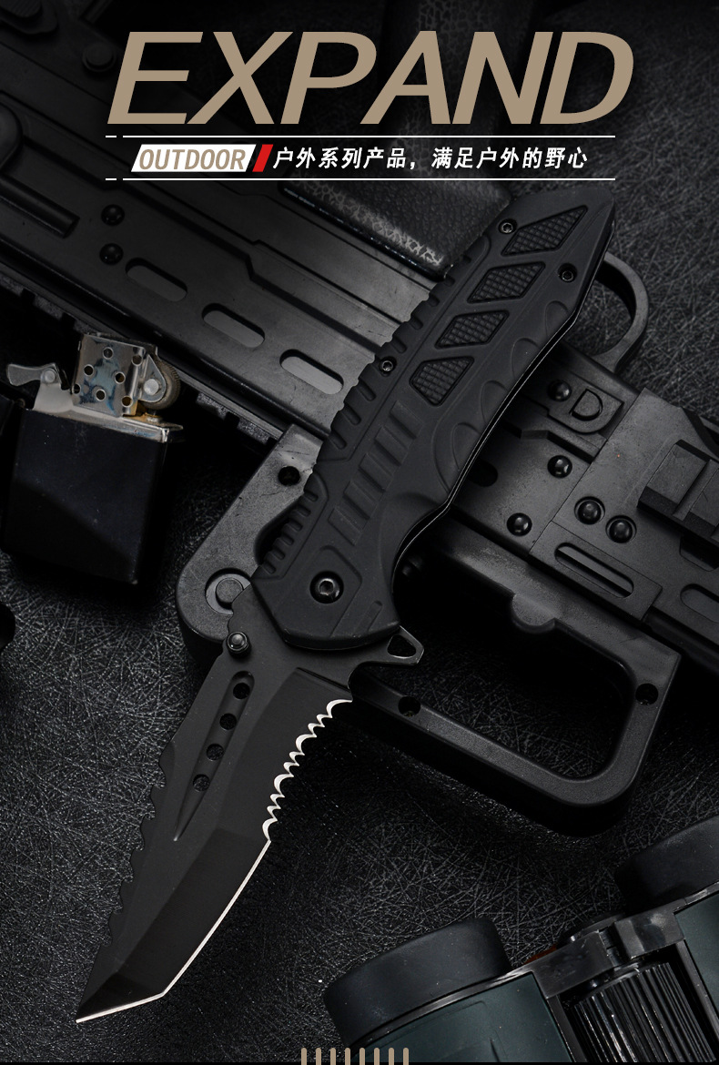 Mini folding knife, outdoor knife, survival knife for the wild, sharp short knife, height-resistant hard fruit knife pic 1