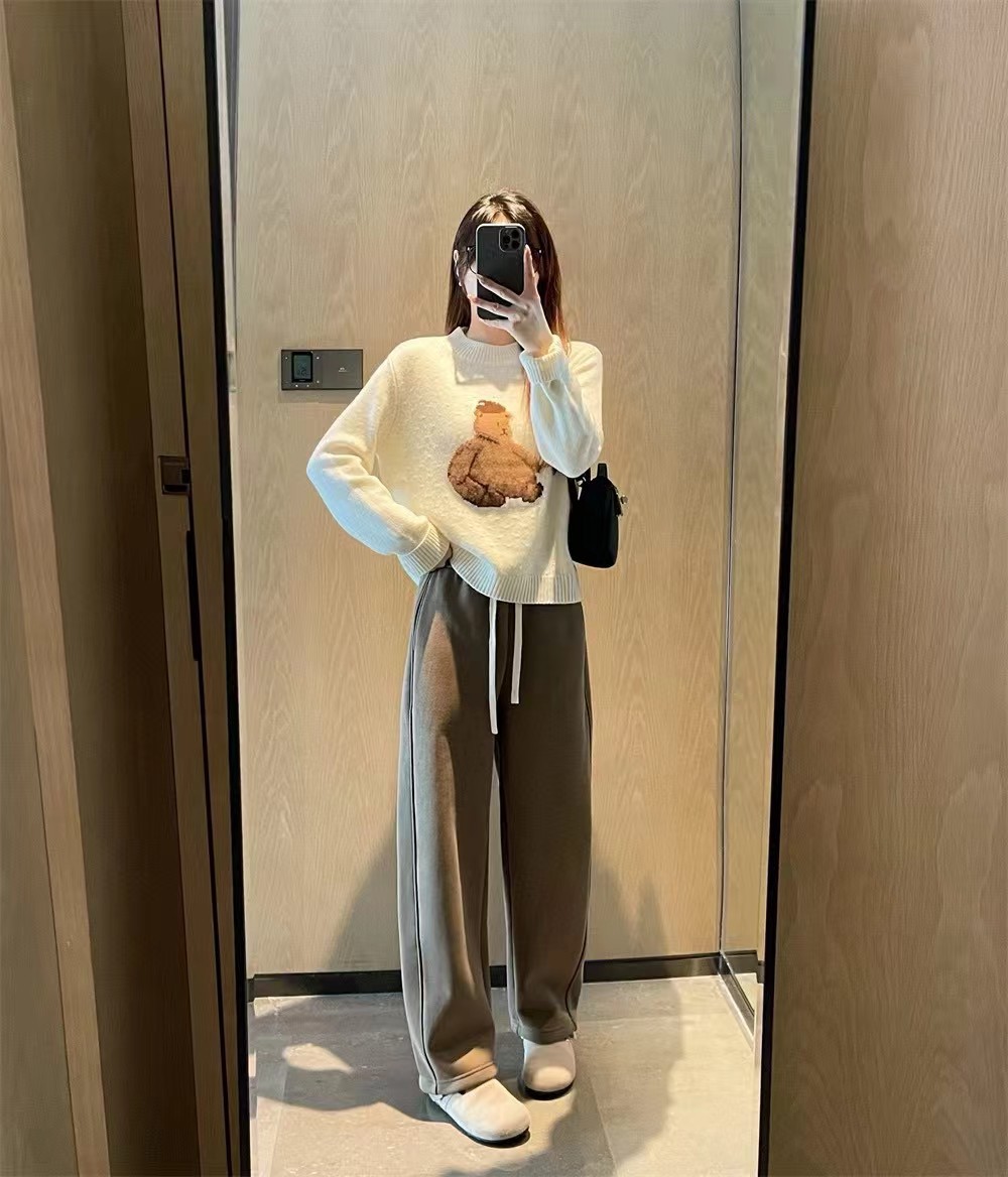 女装韩系高品质加厚高腰镰刀裤 显瘦百搭山本阔腿香蕉裤 代发详情2