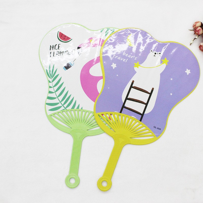 Cartoon cute fans, large banana leaf fans with handles, round fans, plastic large paper fans, 2 yuan, department store wholesale, street stalls, street stalls, street stalls pic 3