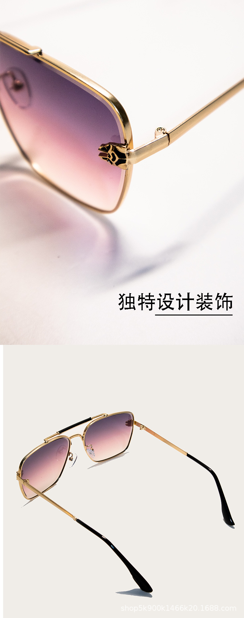 2024夏季新款高级感太阳镜男女同款墨镜厂家批发潮流特色款详情5