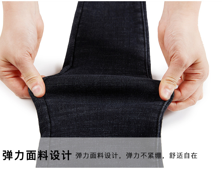 Winter fleece jeans for women, high-waisted, thick and warm Korean-style elastic slimming outerwear, small leg pants factory direct sales pic 42