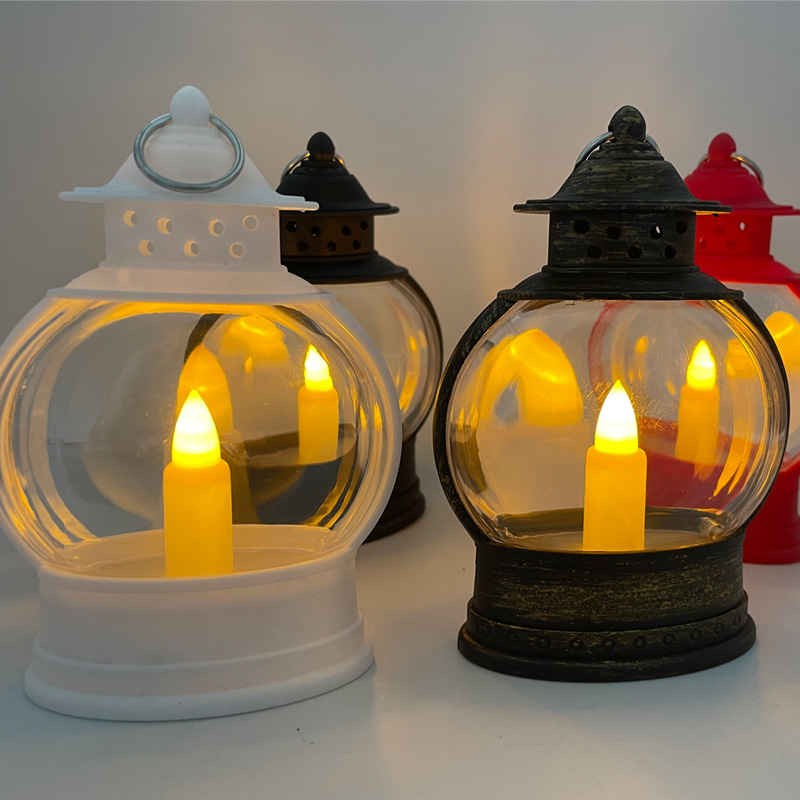 Horse lantern, night light, flat horse lantern, retro yellow flash candle light, atmosphere light, LED electronic candle pic 5