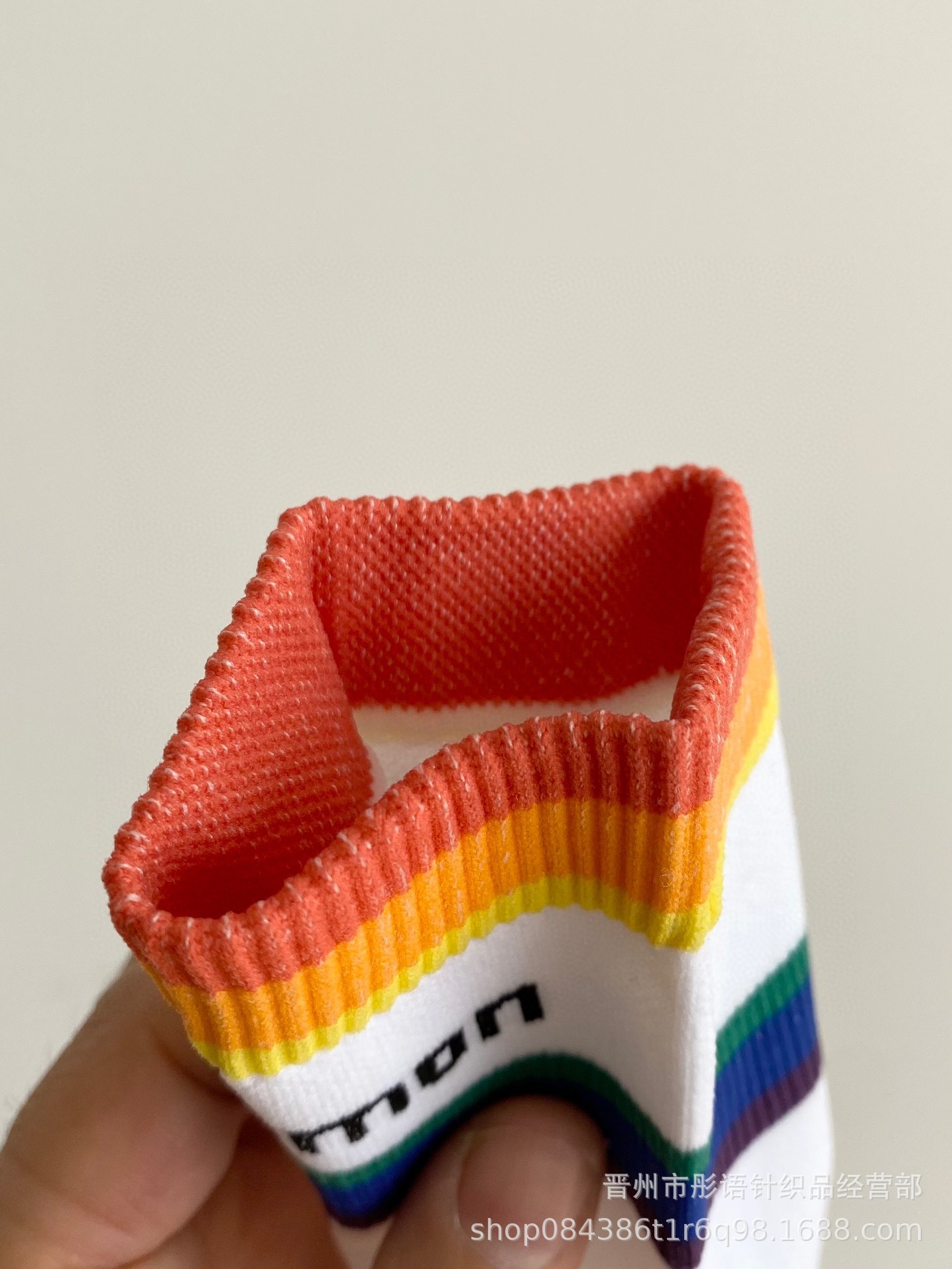 2双装lululemon露露瑜伽袜透气健身运动袜中筒速干彩虹拼色袜子详情5